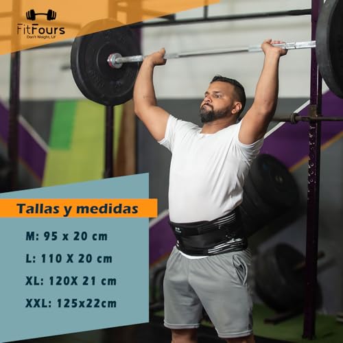 FitFours - Faja Lumbar M - Soporte Adicional para Hombres y Mujeres con Compresión Personalizada y Diseño Ergonómico