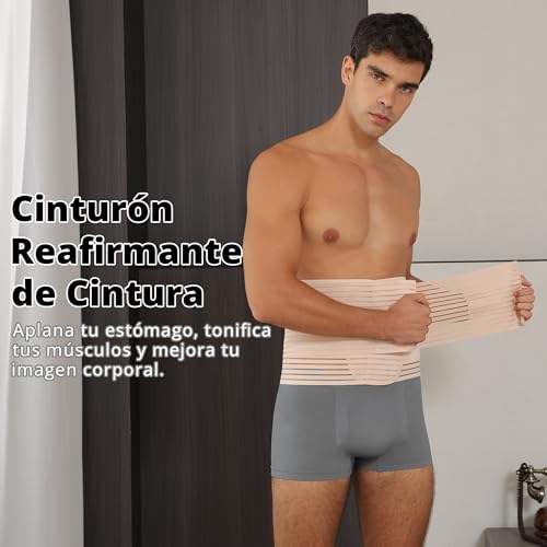 Channo Faja Lumbar Soporte de Espalda para Hombre y Mujer - Alivio de Dolor y Apoyo para Lesiones y Carga de Peso (Pack 