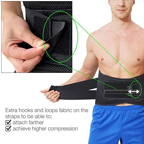  NEOtech Care Apoyo Lumbar Faja con Fuertes Tirantes de Doble Banda para Cintura y Espalda (Color Carbón, Talla M)
| NEO
